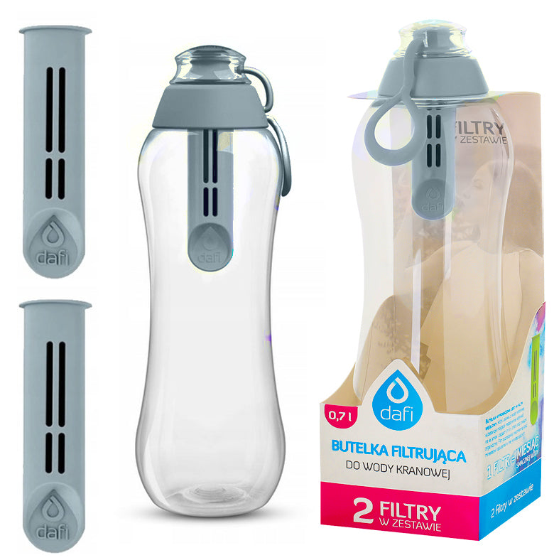 Filter bottle for water DAFI 0.7L + 2 FILTERS + 3 NUTS | ORIGINAL Brand Dafi