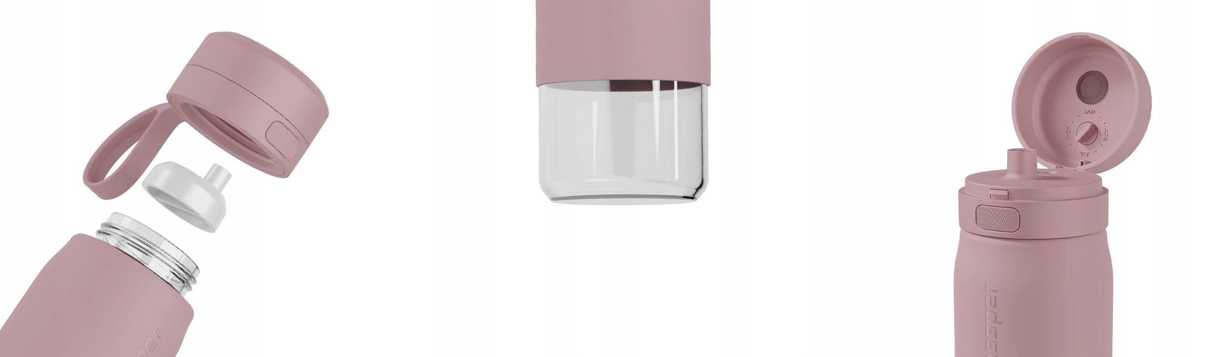 Filter bottle glass water bottle with filter WESSPER B2 ACTITEX 700ml Packaging status original