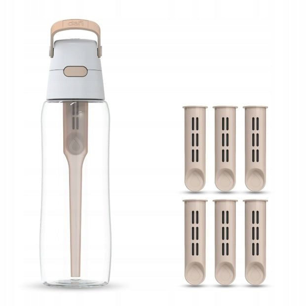 Filter bottle of Tritan Dafi SOLID 0,7L Cappuccino + 7 filters