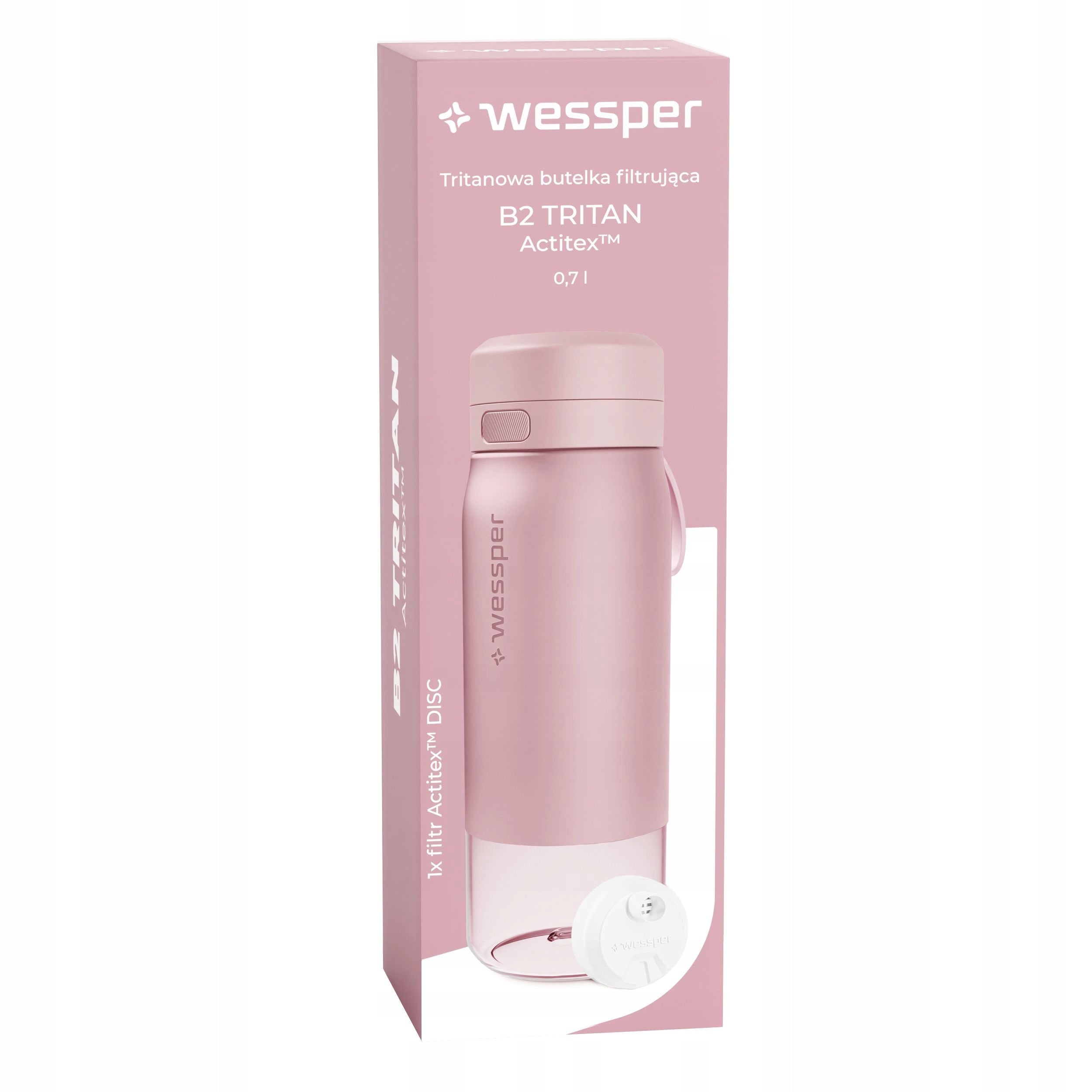 Filter bottle pink Wessper B2 Actitex water bottle 0,7L with filter EAN (GTIN) 5902668913973