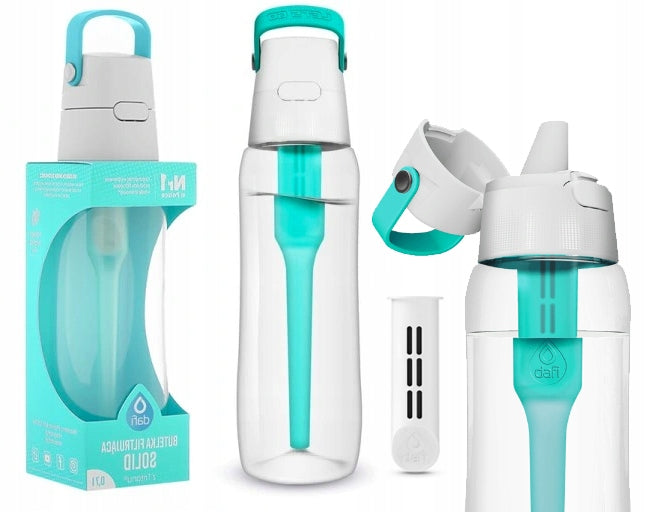 Filter bottle with filter Dafi SOLID 0,7l Turquoise Manufacturer code D.BUT.FIL.SOLID.0.7.BARW.TURKUS.P