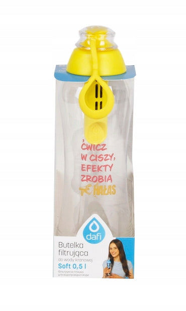 Filter bottle with sticker Dafi 0,5 l yellow
