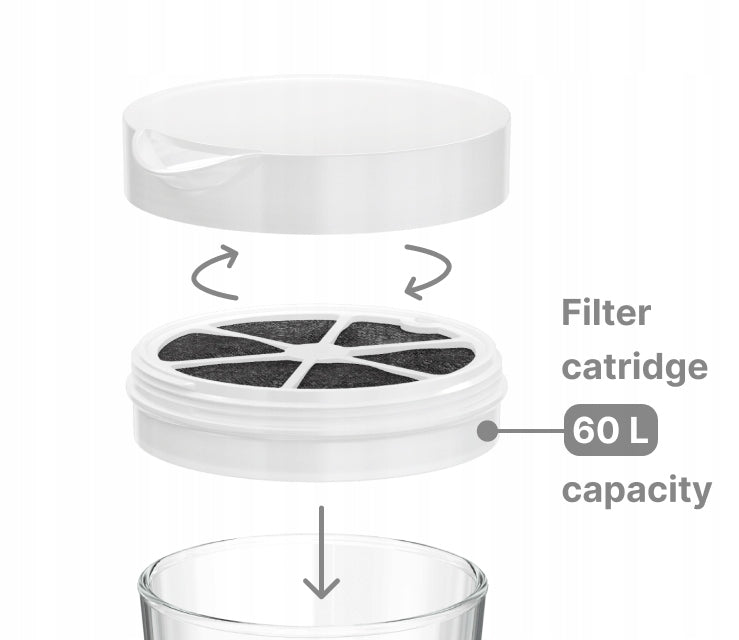 Filter carafe Aquaphor Glass 1 l white Brand Aquaphor