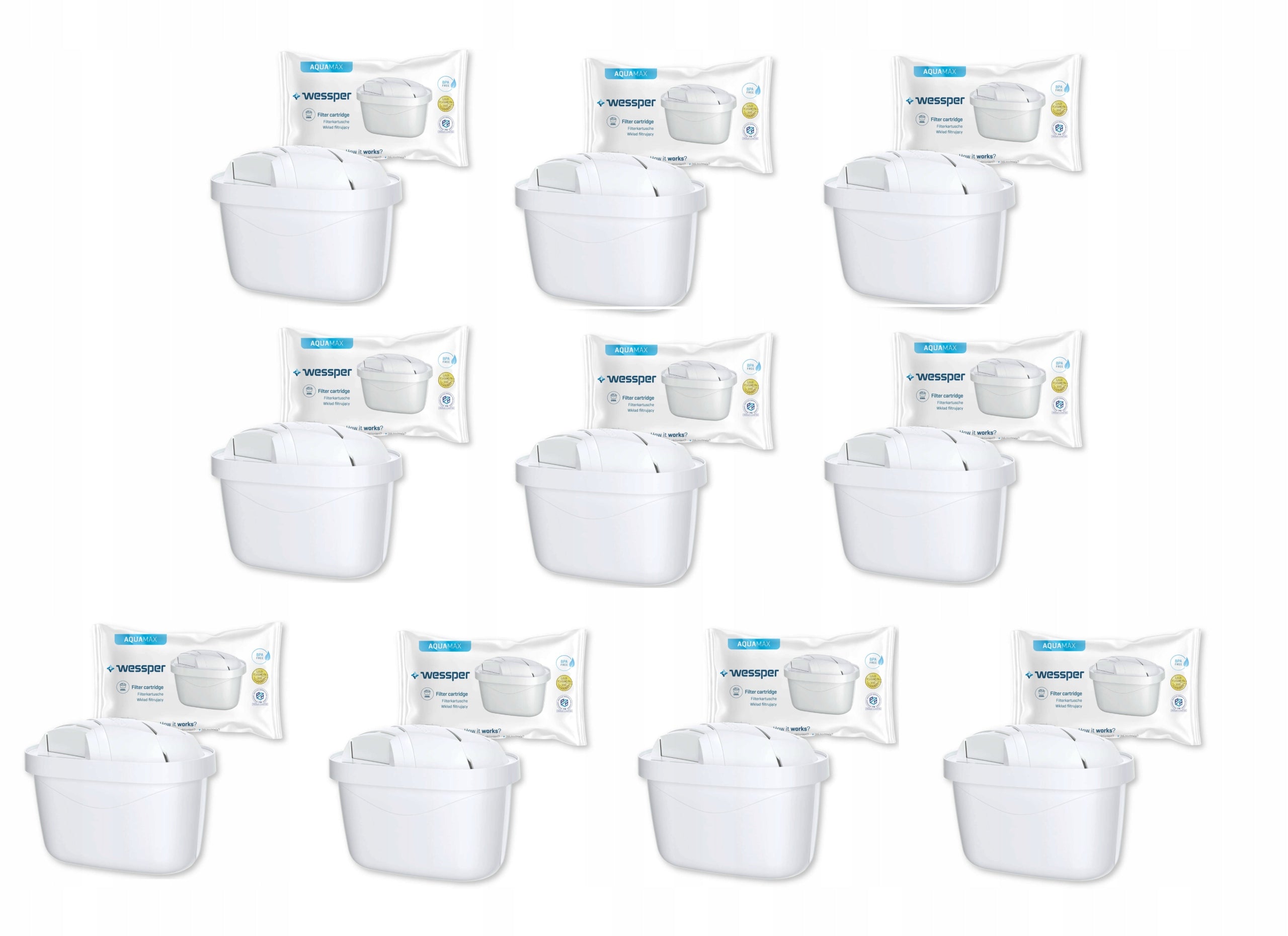 Filter cartridge filter Wessper Aquamax for Brita Dafi Aquaphor jug 10pcs EAN (GTIN) 5902581697455