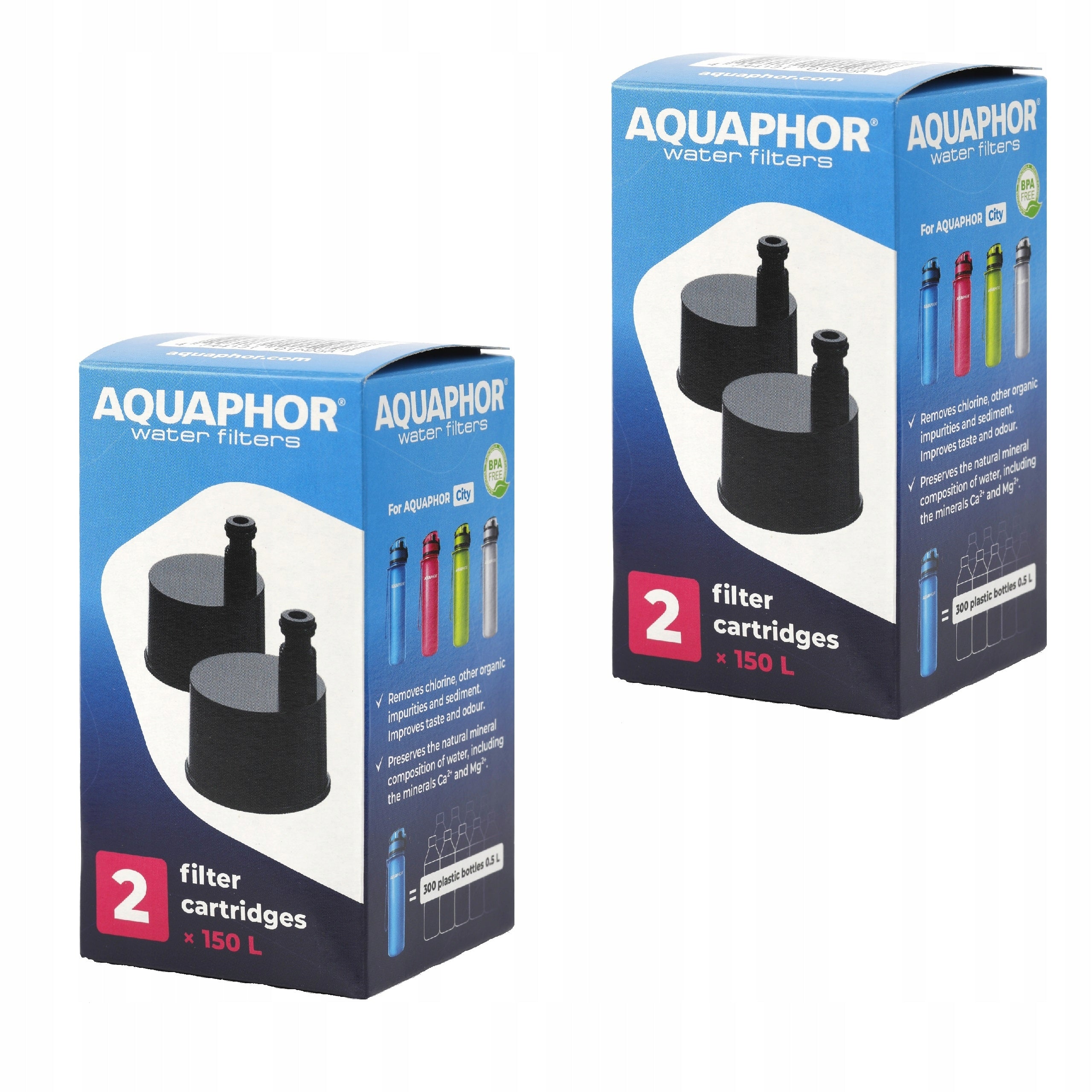 Filter cartridge for Aquaphor bottle, 4 pcs. original, filter for bottle Packaging status original
