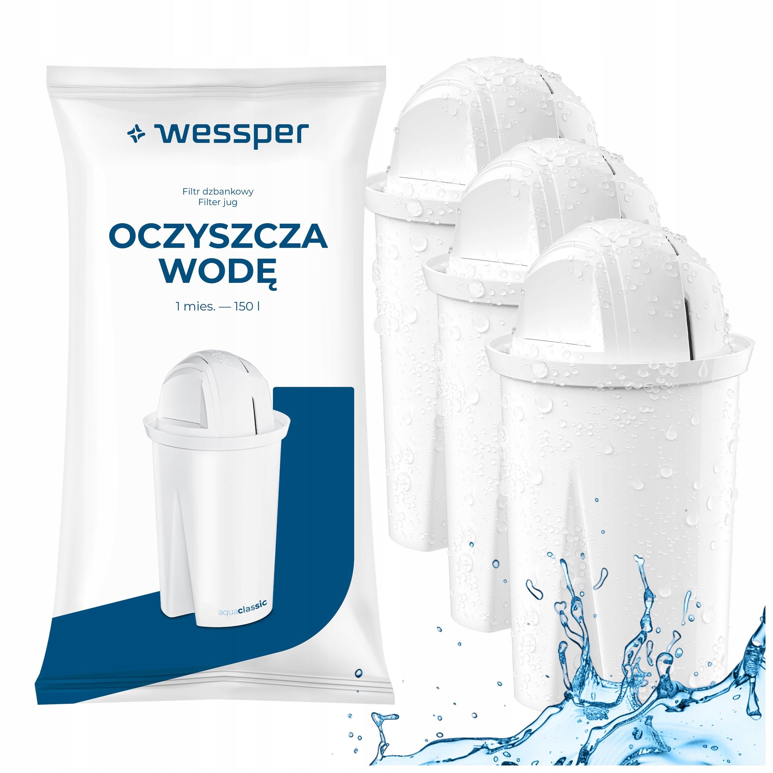 Filter cartridge for jug Wessper AquaClassic Standard 3 pcs