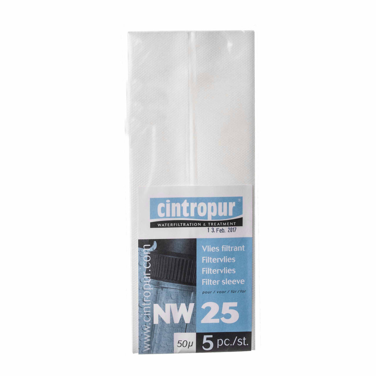 Filter cartridges CINTROPUR NW 25, 50 microns, 5 pcs. Manufacturer code FWVC050NW250