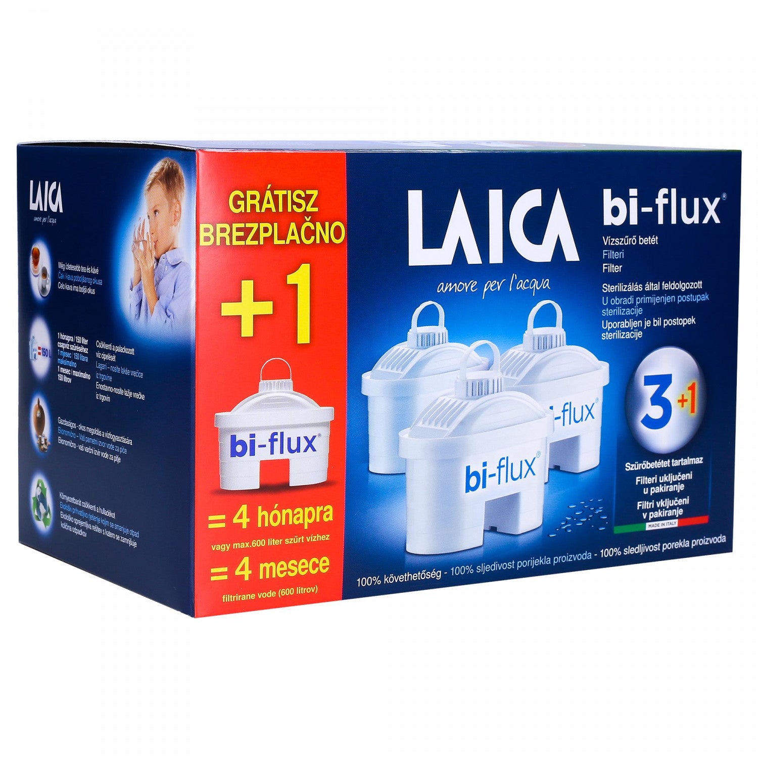 Filter filter cartridge for water Laica bi-flux F4S 8 pieces for jug EAN (GTIN) 5902668038591