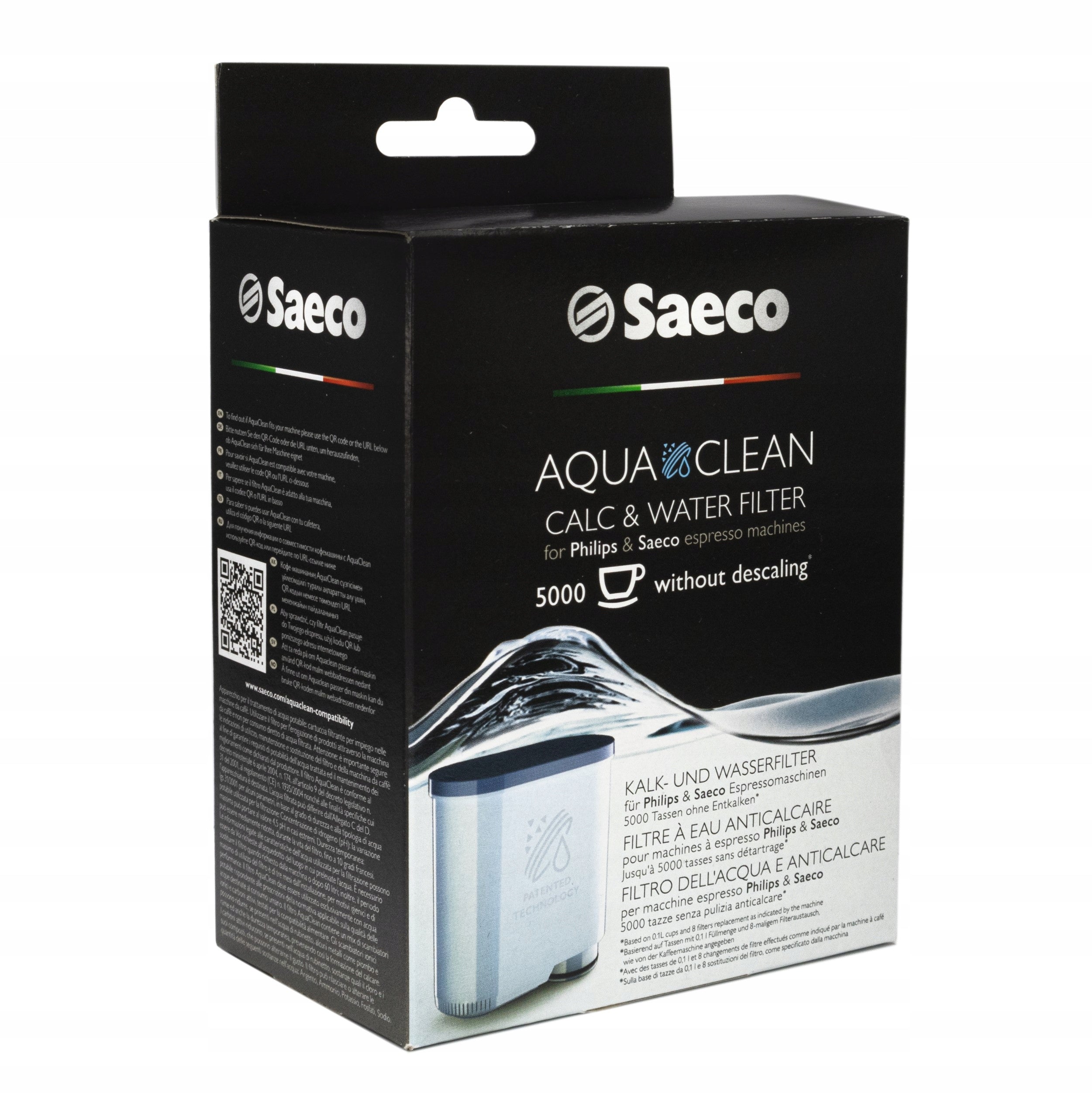 Filter for Saeco Aquaclean CA6903 + Descaler 500ml +Tablets Brand Aqualogis