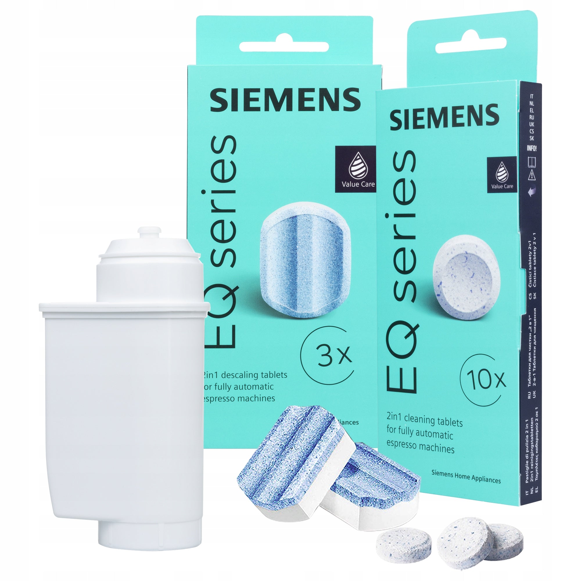 Filter for Siemens CDCBS3 + Descaler TZ80002 + Tablets TZ80001