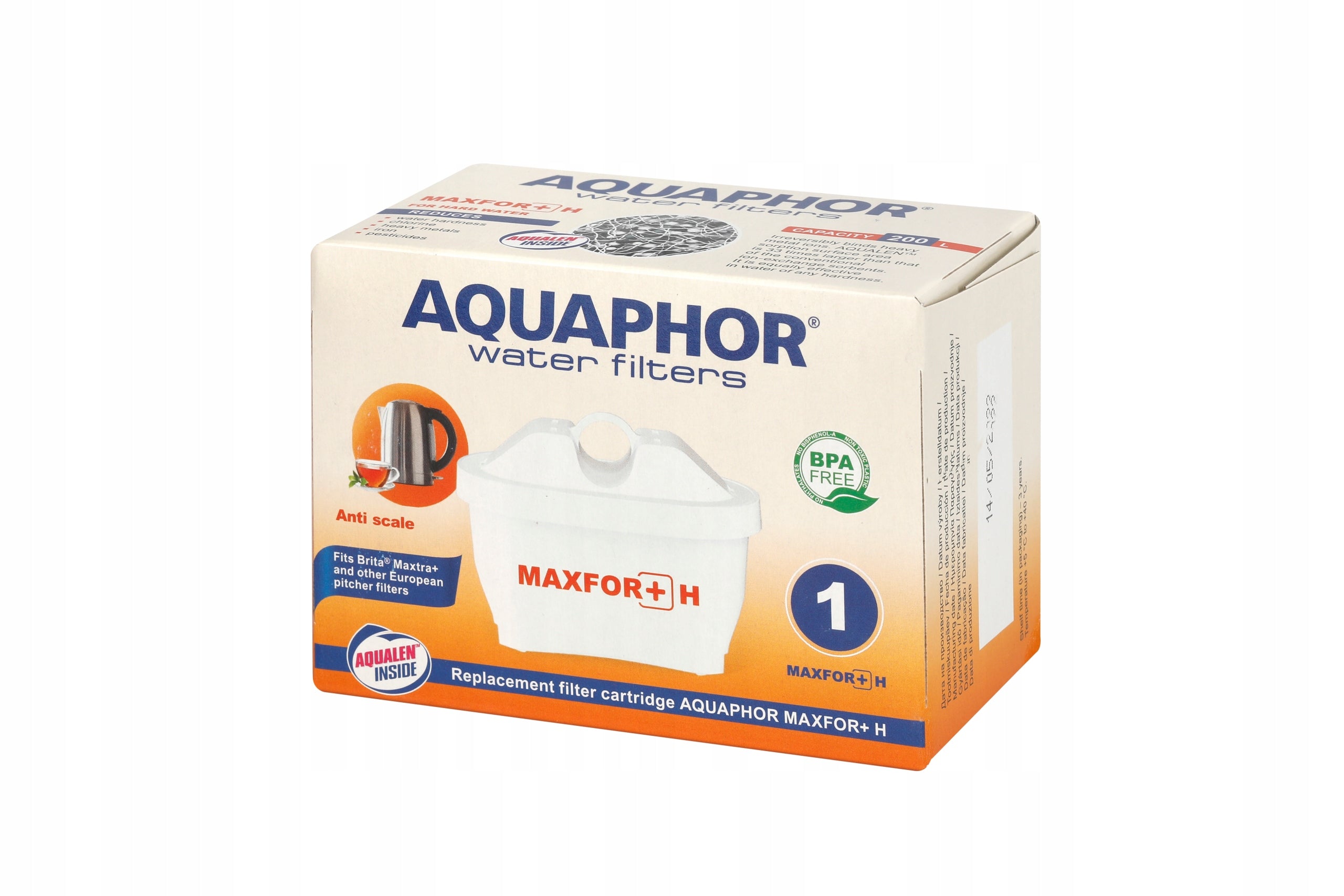 Filter for jug Aquaphor Maxfor+ H (for hard water), 10pcs. EAN (GTIN) 5904121137018