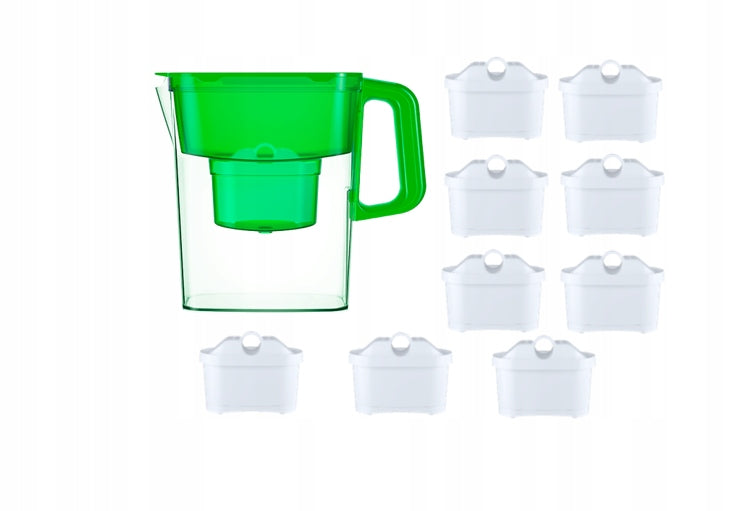 Filter jug Aquaphor 2,4l + 9 Maxfor B25 cartridges, lime