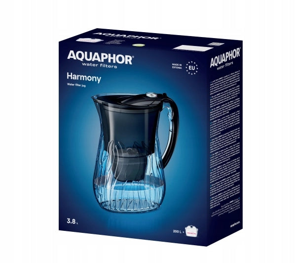 Filter jug Aquaphor Harmony 3,8l Black + 1 cartridge Black Brand Aquaphor
