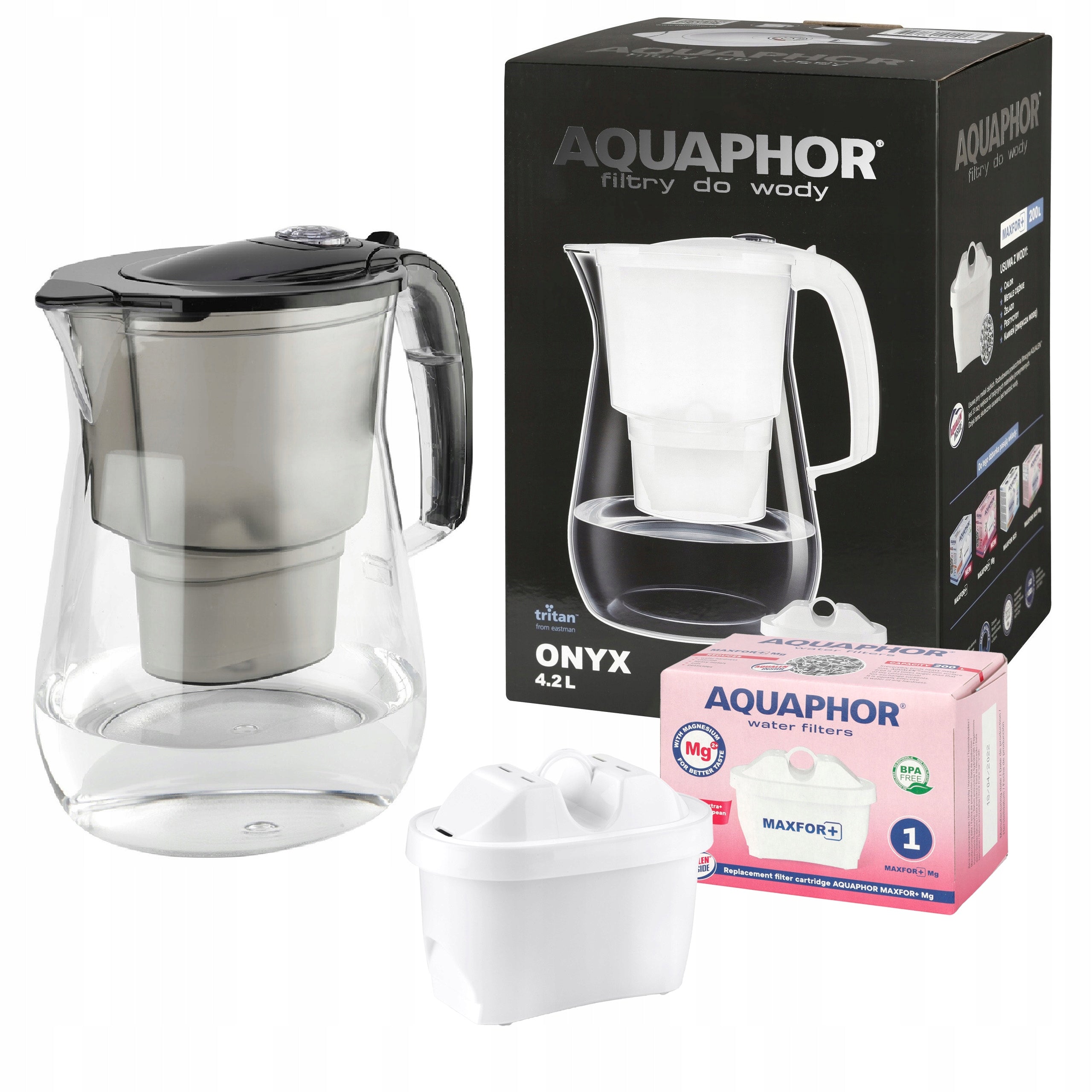 Filter jug Aquaphor Onyx 4,2 black with filter B25 Mg+