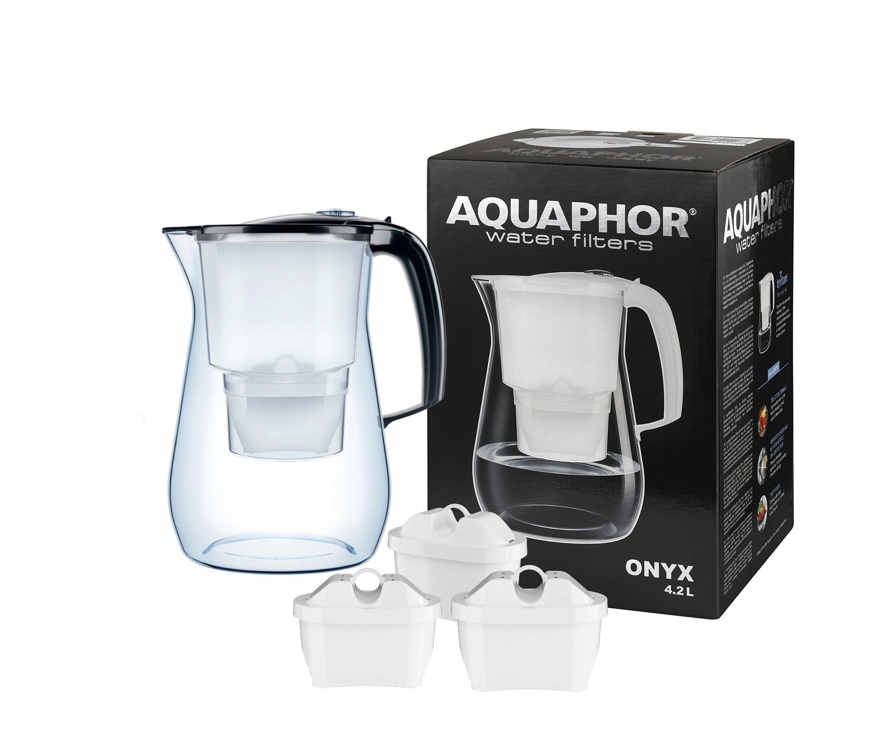 Filter jug Aquaphor Onyx 4.2 l 3 in. Maxfor+ Mg black