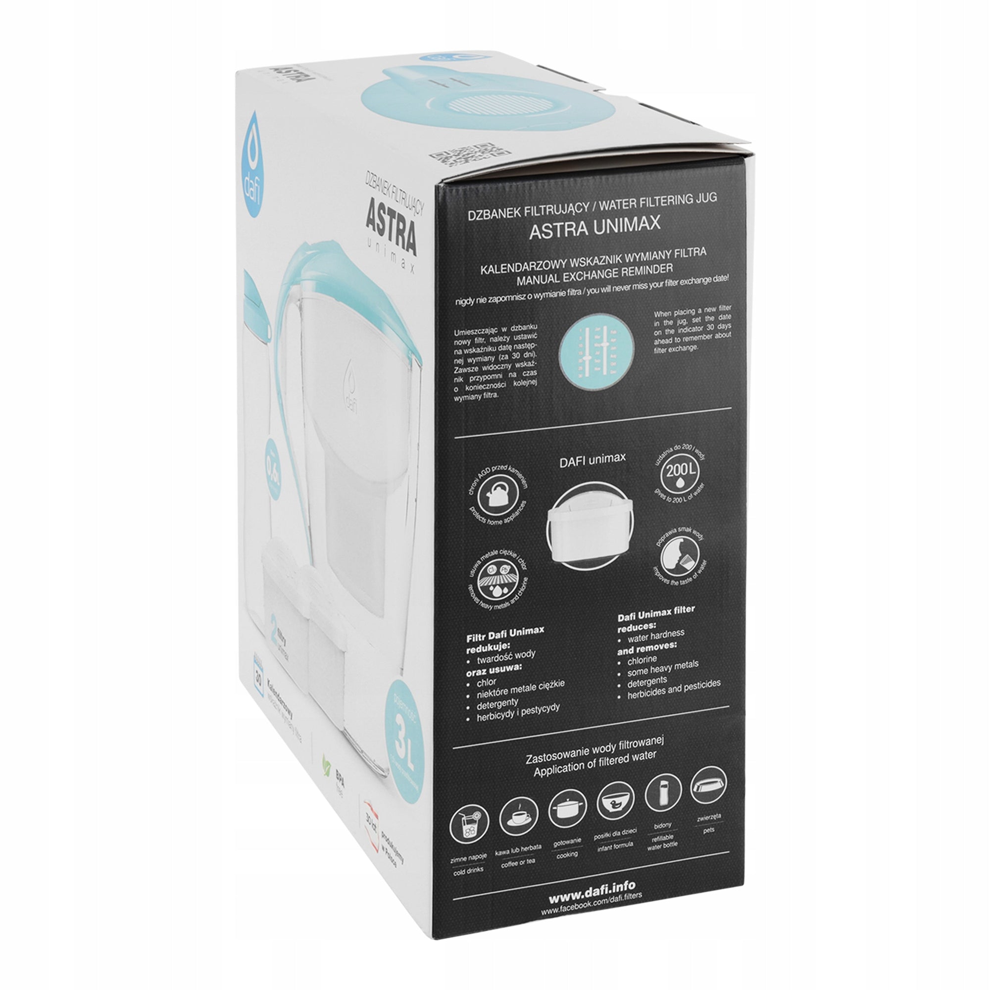 Filter jug Astra Unimax 3 L + 3 filters Unimax DAFI Model Astra