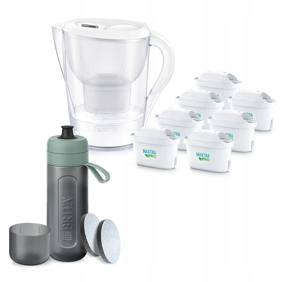 Filter jug BRITA Marella XL 7x Maxtra PRO cartridge , Active bottle
