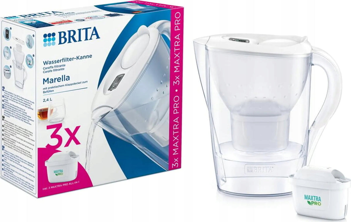 Filter jug Brita Marella 2,4 l white + 3 MAXTRA PRO CARTRIDGES