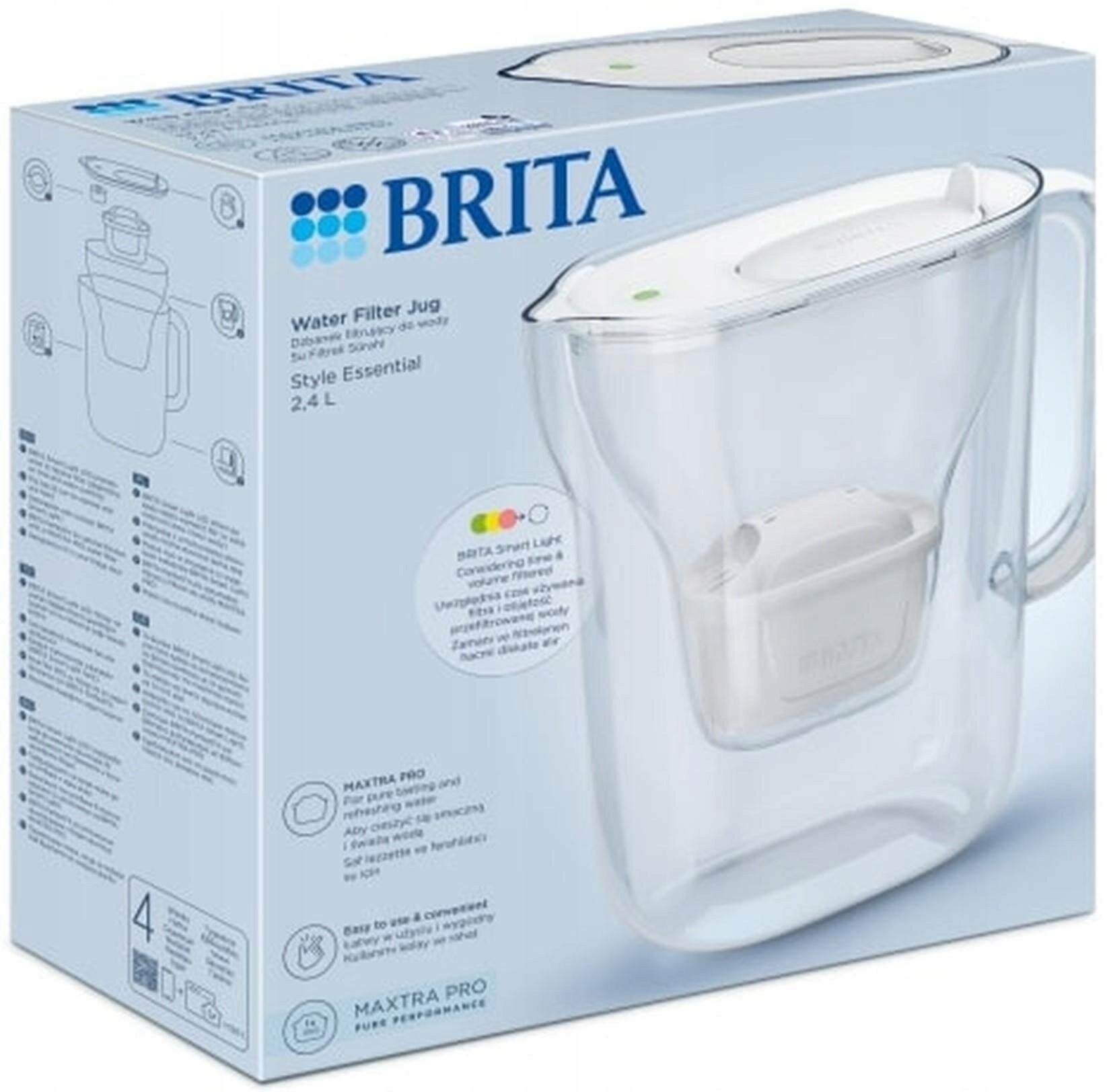 Filter jug Brita Style Essential 2,4 l white with Maxtra Pro cartridge Manufacturer code 4006387141851