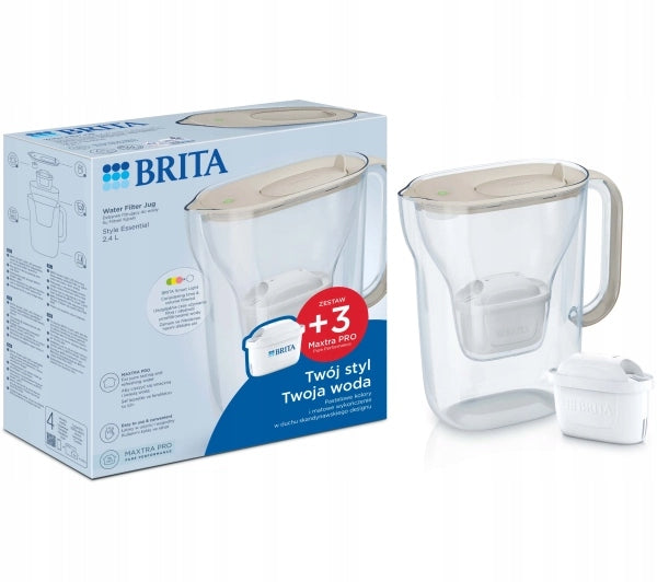 Filter jug Brita Style Essential 2,4L 3 cartridges Sand