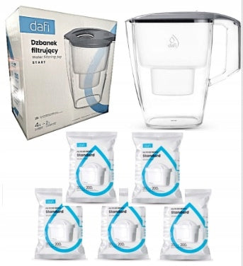 Filter jug DAFI Start 4l + 5 x filter Dafi Unimax Colour Grey