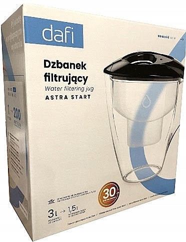 Filter jug Dafi ASTRA 3L / BLACK * Without filters Manufacturer code D.FO.DAFI.ASTRA.3.0.UM.LED.GRAF.P