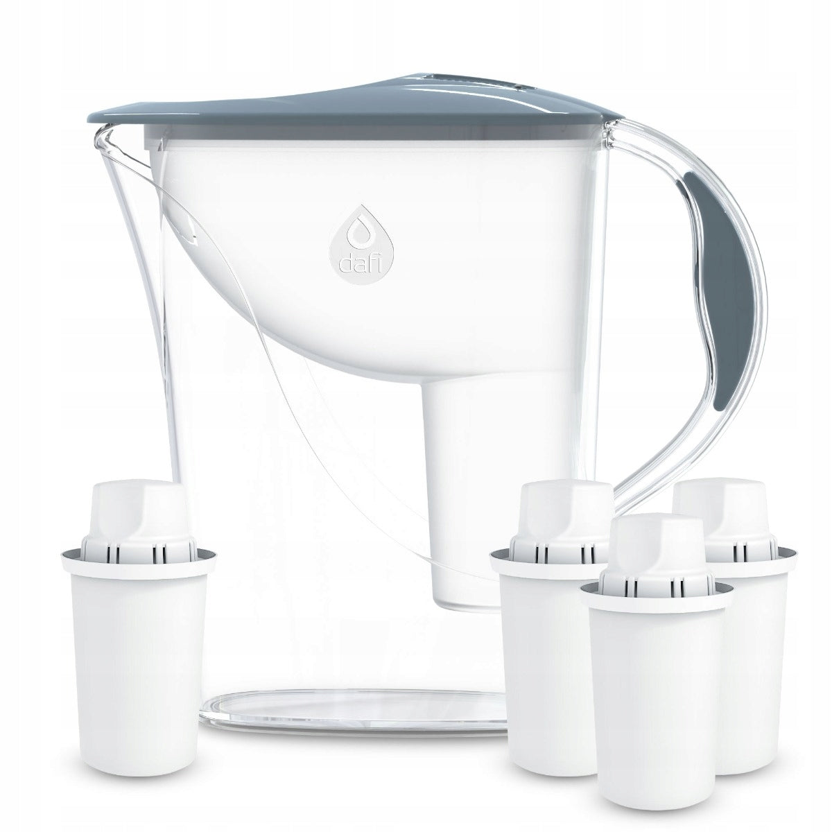 Filter jug Dafi ATRIA 2,4l steel grey 4 Filters Classic