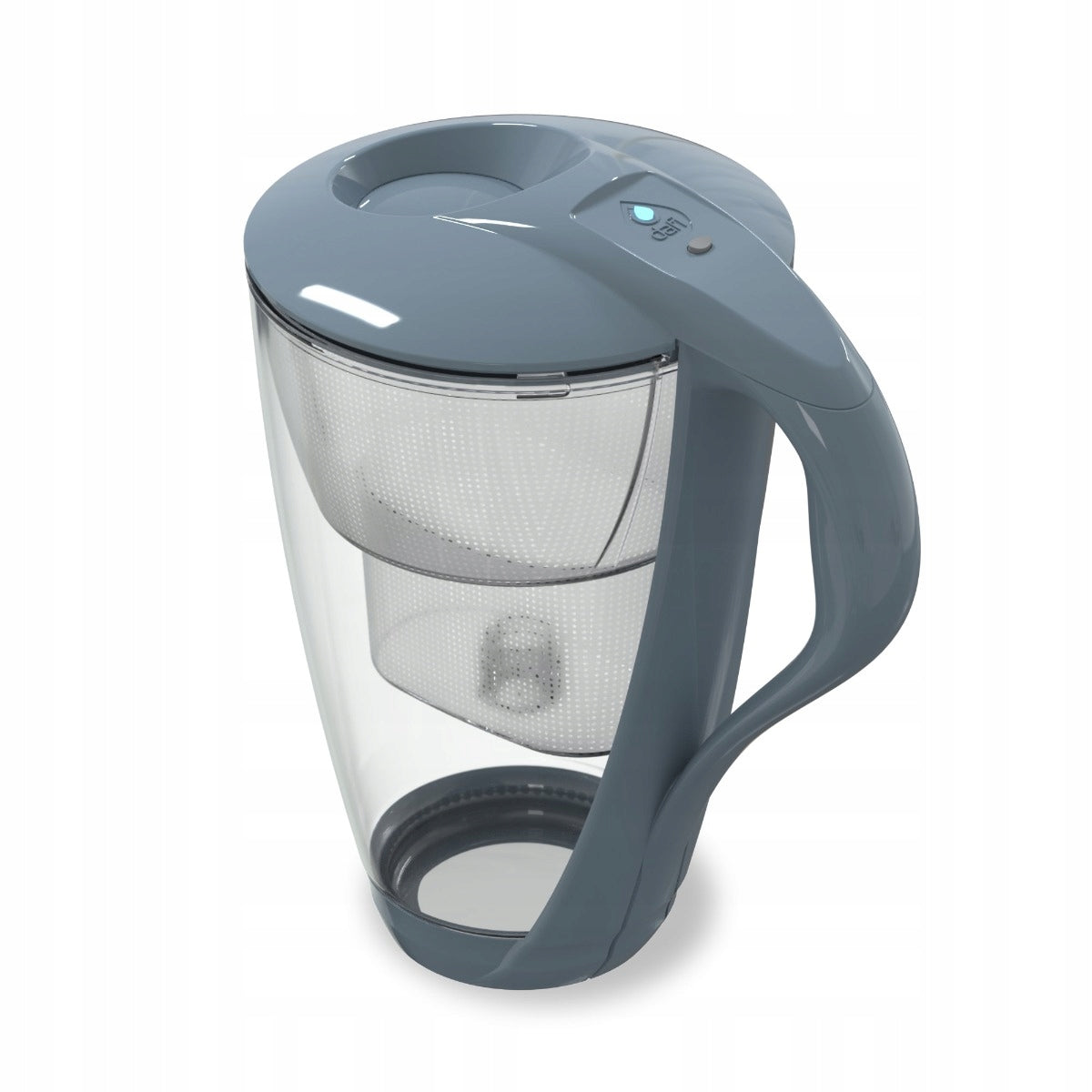 Filter jug Dafi Crystal 2 l silver/grey + 3x UNIMAX filters Manufacturer code D.FO.DAFI.SZKLANY.LED.UM.STAL.P-3