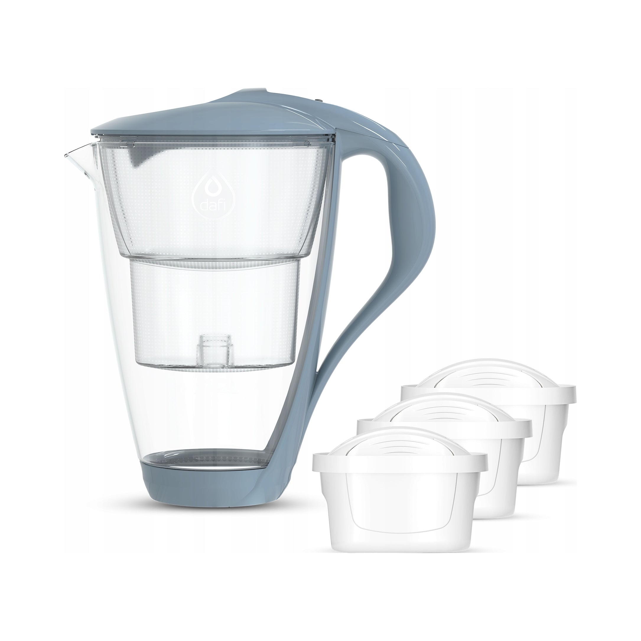 Filter jug Dafi Crystal 2 l silver/grey + 3x UNIMAX filters
