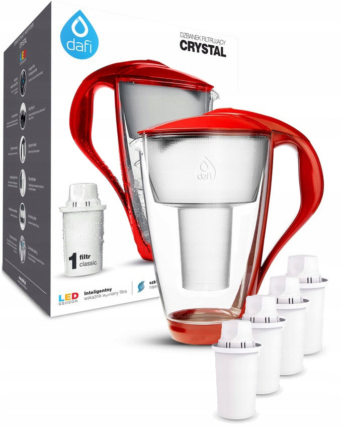 Filter jug Dafi Crystal red +4 filters