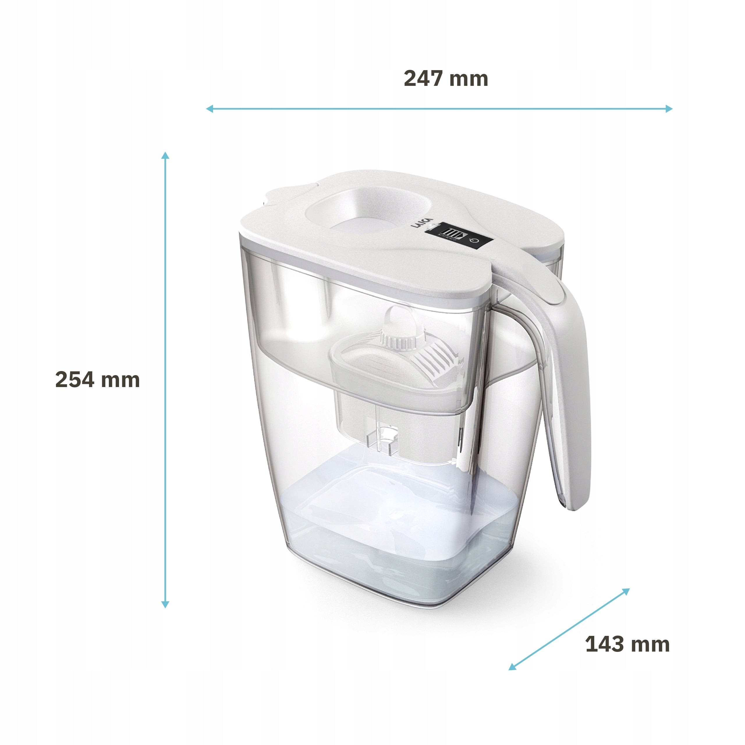 Filter jug LAICA BIG Milano 3,7L Bi-Flux filter for Water Filtering Manufacturer code J81AA