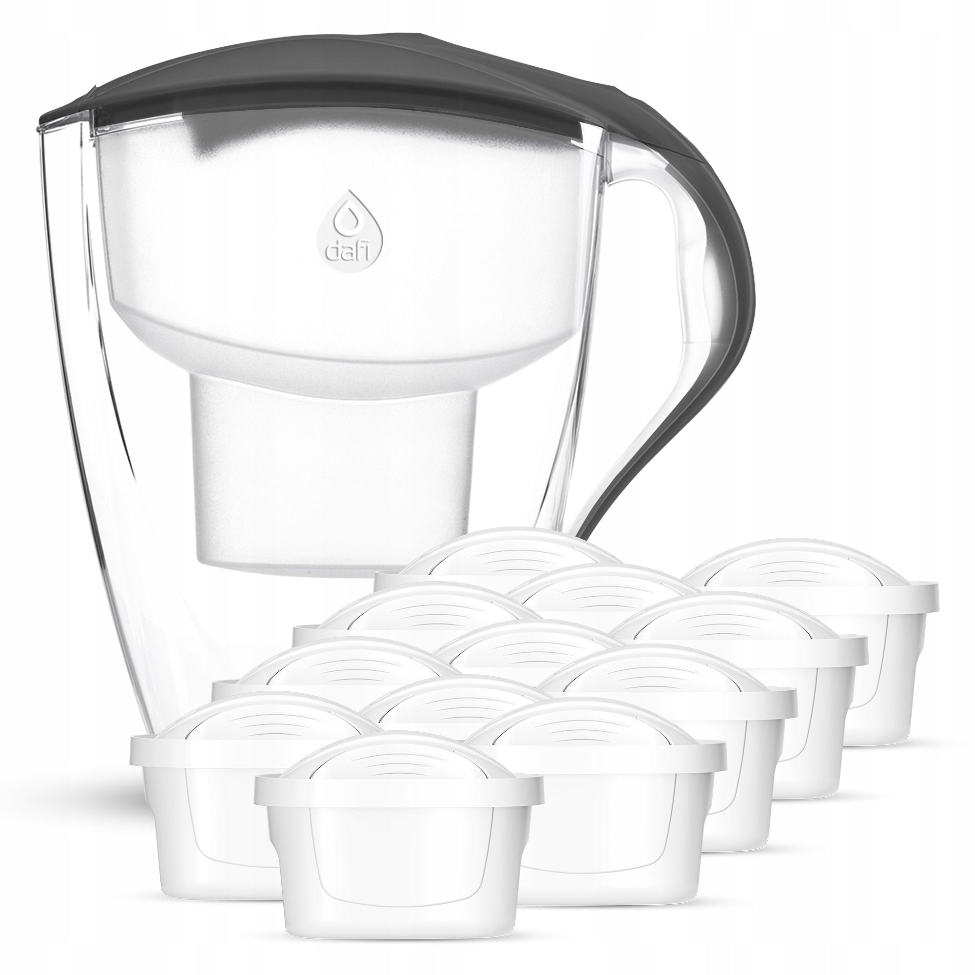 Filter jug set Dafi OMEGA black 4 l manual 12 Unimax cartridges