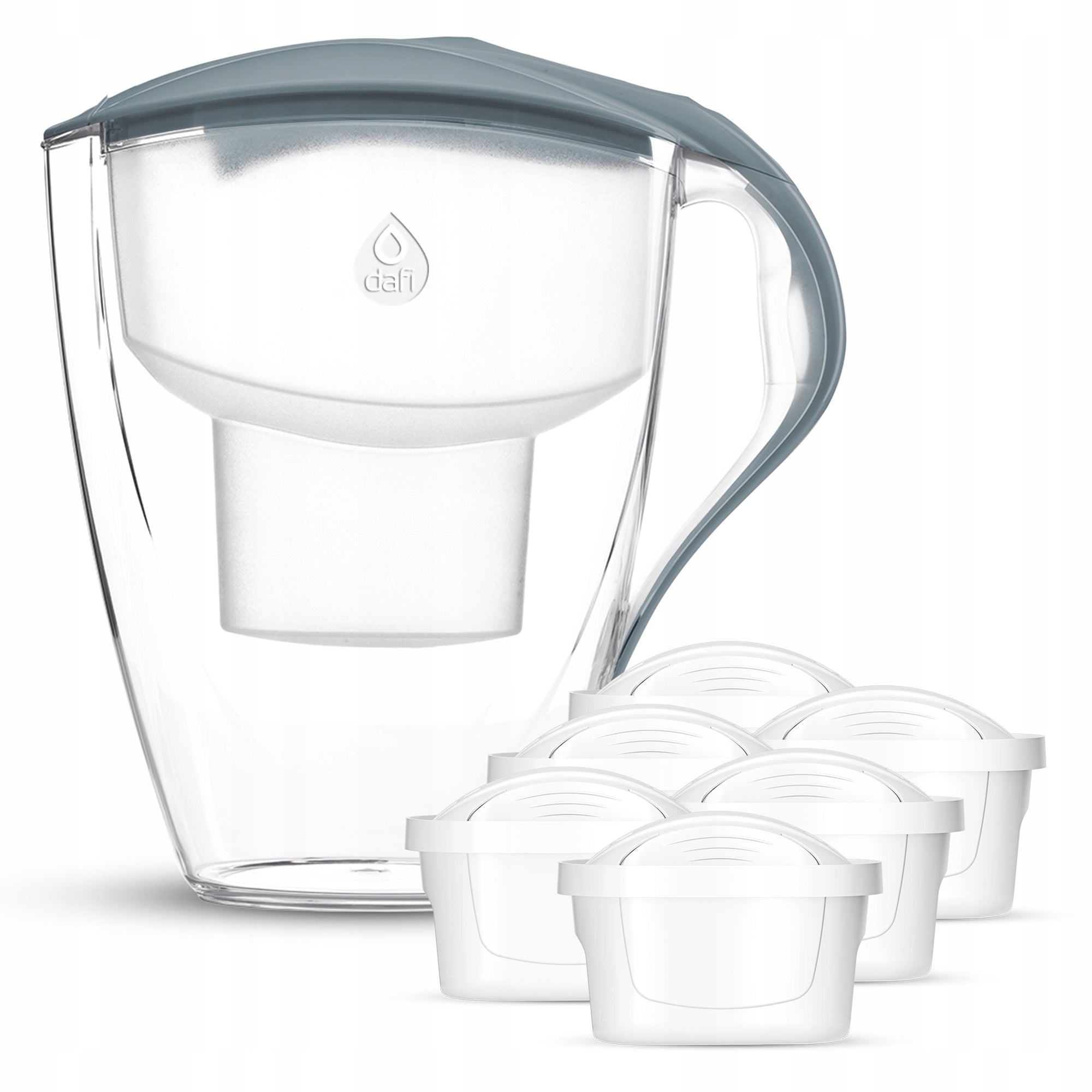 Filter jug set Dafi OMEGA steel 4 l manual 6 Unimax cartridges