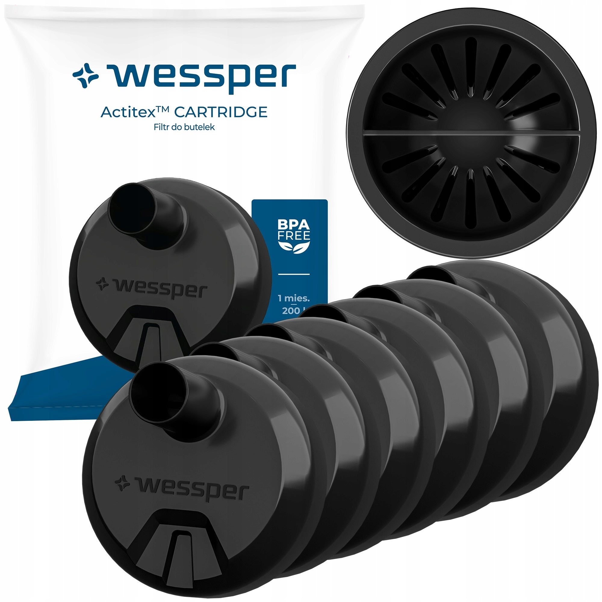 Filter replacement for Aquaphor City bottle - Wessper Actitex CARTRIDGE - 6pcs