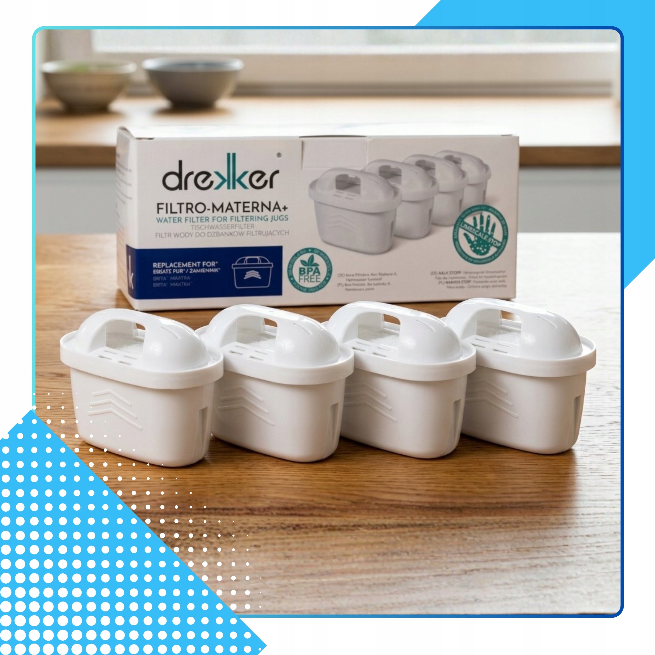 Filter replacement for Brita Maxtra+ Brita Maxtra PRO Filter cartridges x4 pcs Packaging status original