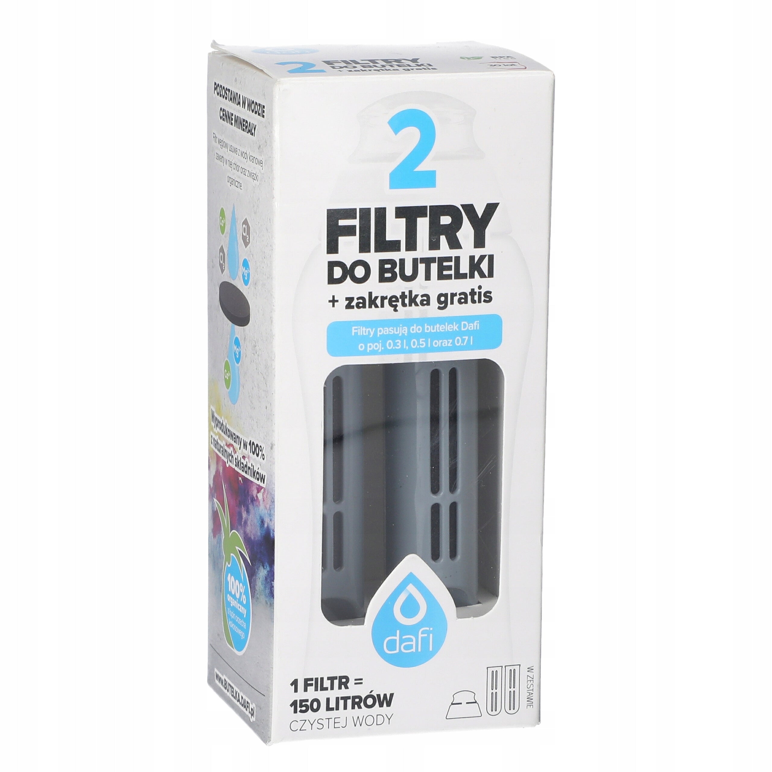 Filters Dafi for Solid Soft bottle 2 pcs + cap grey