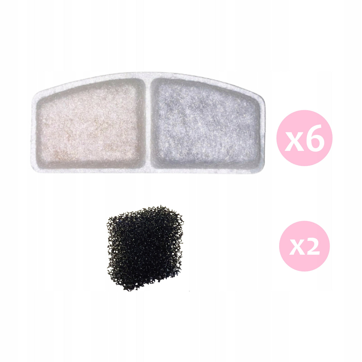 Filters for fountain PurrFlow 6pcs KT3100A-W KittyTech Brand KittyTech