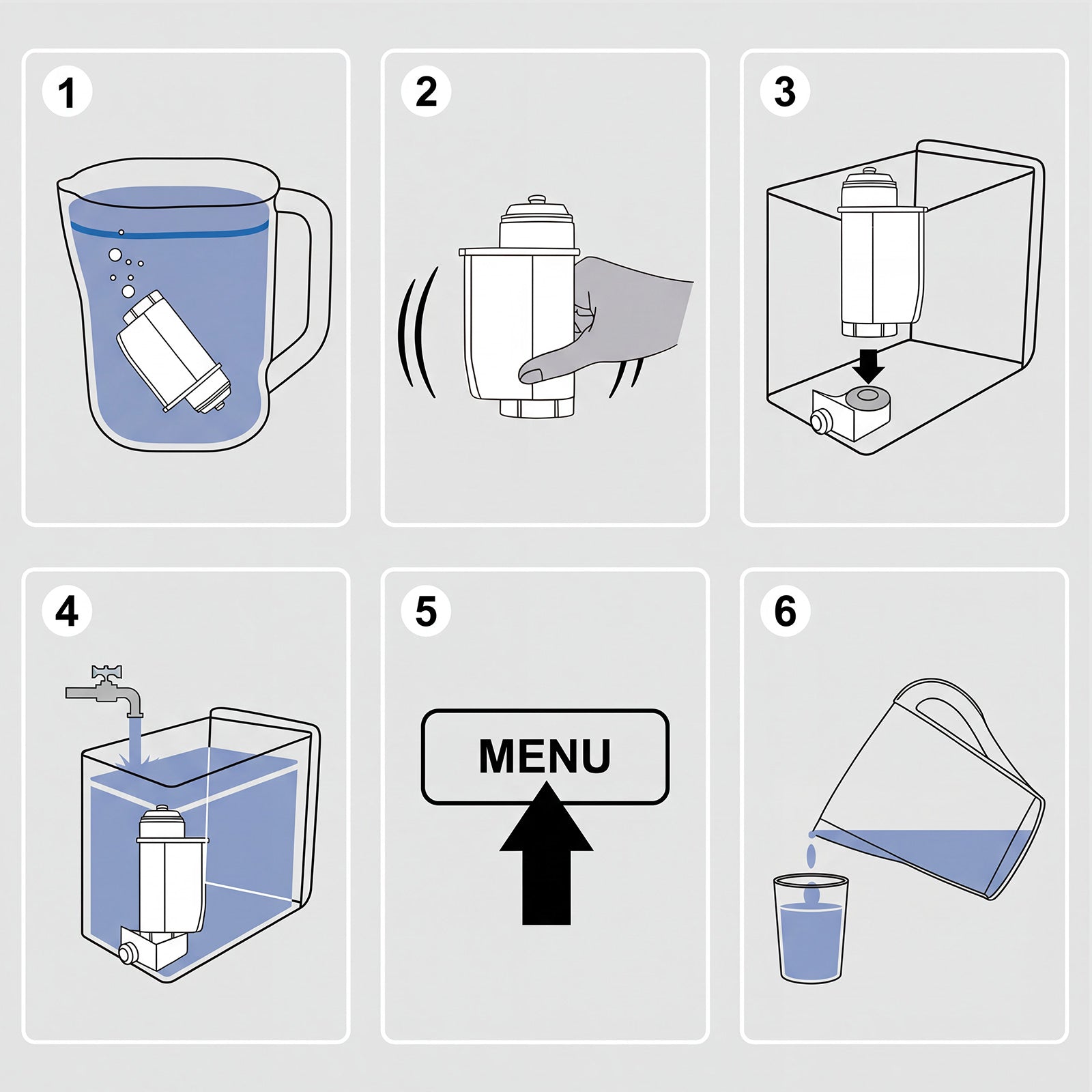 Filtr wody Mutital do ekspres Siemens EQ Series Bosch Brita Intenza 6 szt Liczba sztuk w opakowaniu 6 szt.