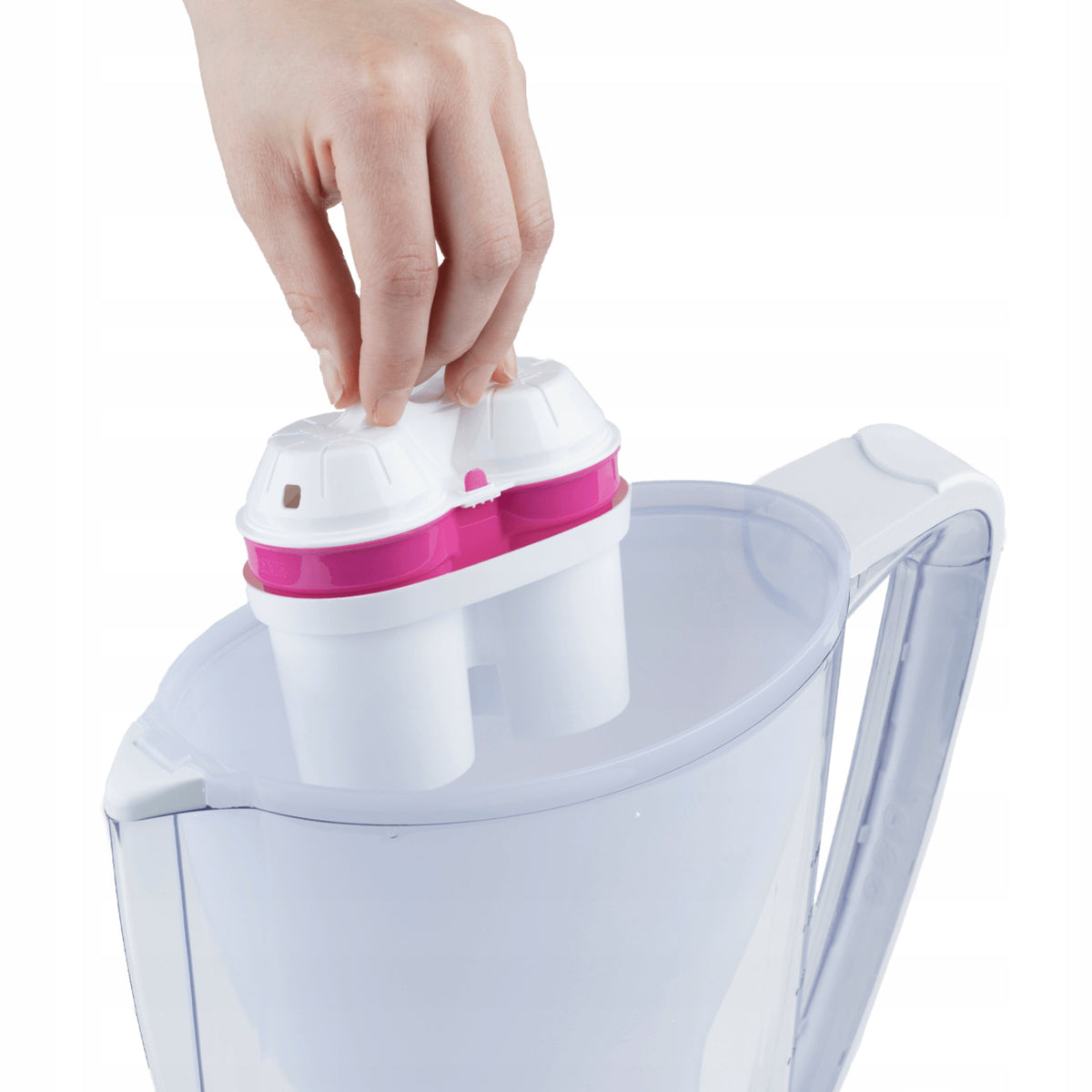 Filtrační konvice BWT Penguin bílá + skleněná designová láhev Brand BWT