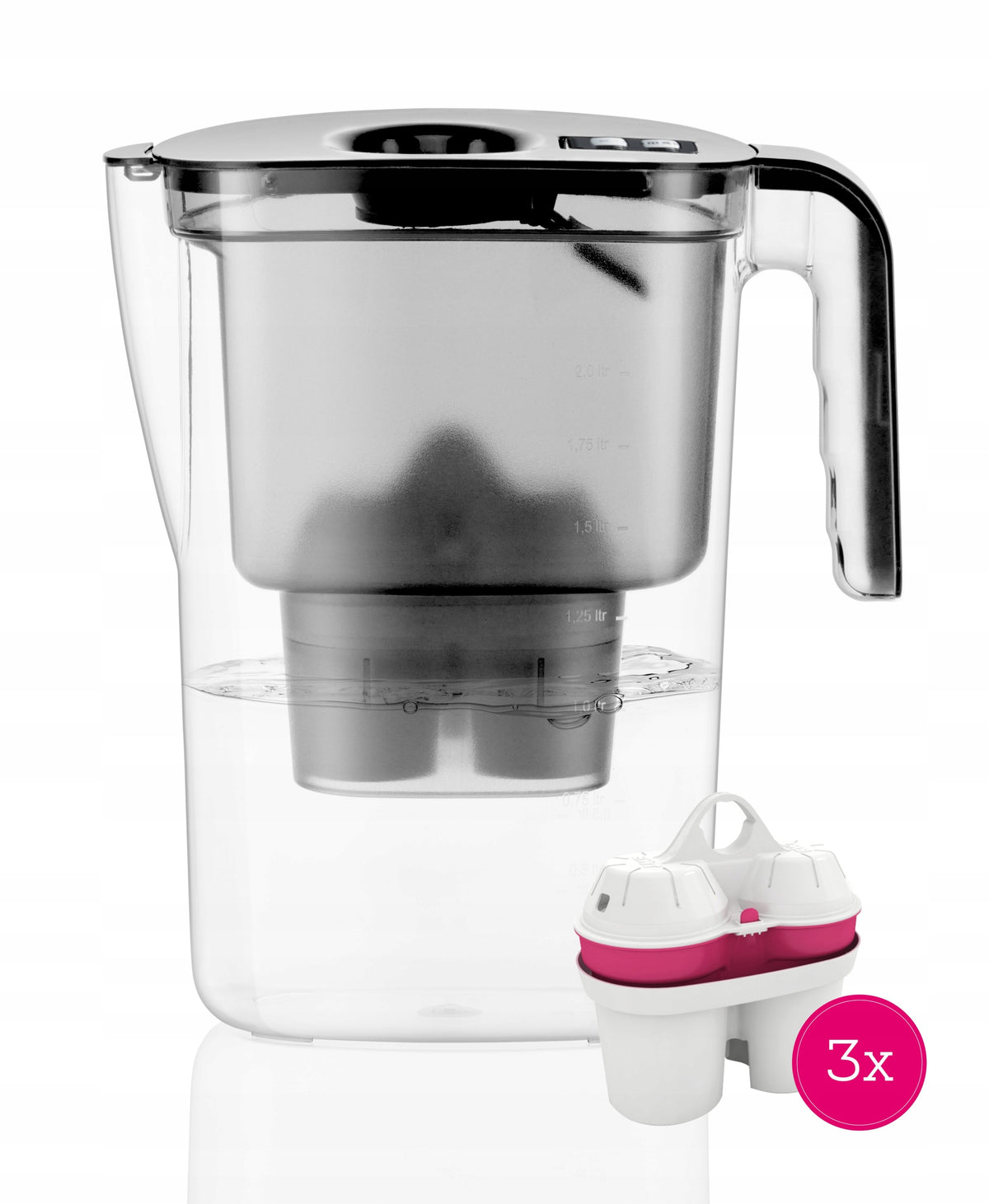 Filtrační konvice BWT VIDA MEI černá, 2,6l + 3x filtr