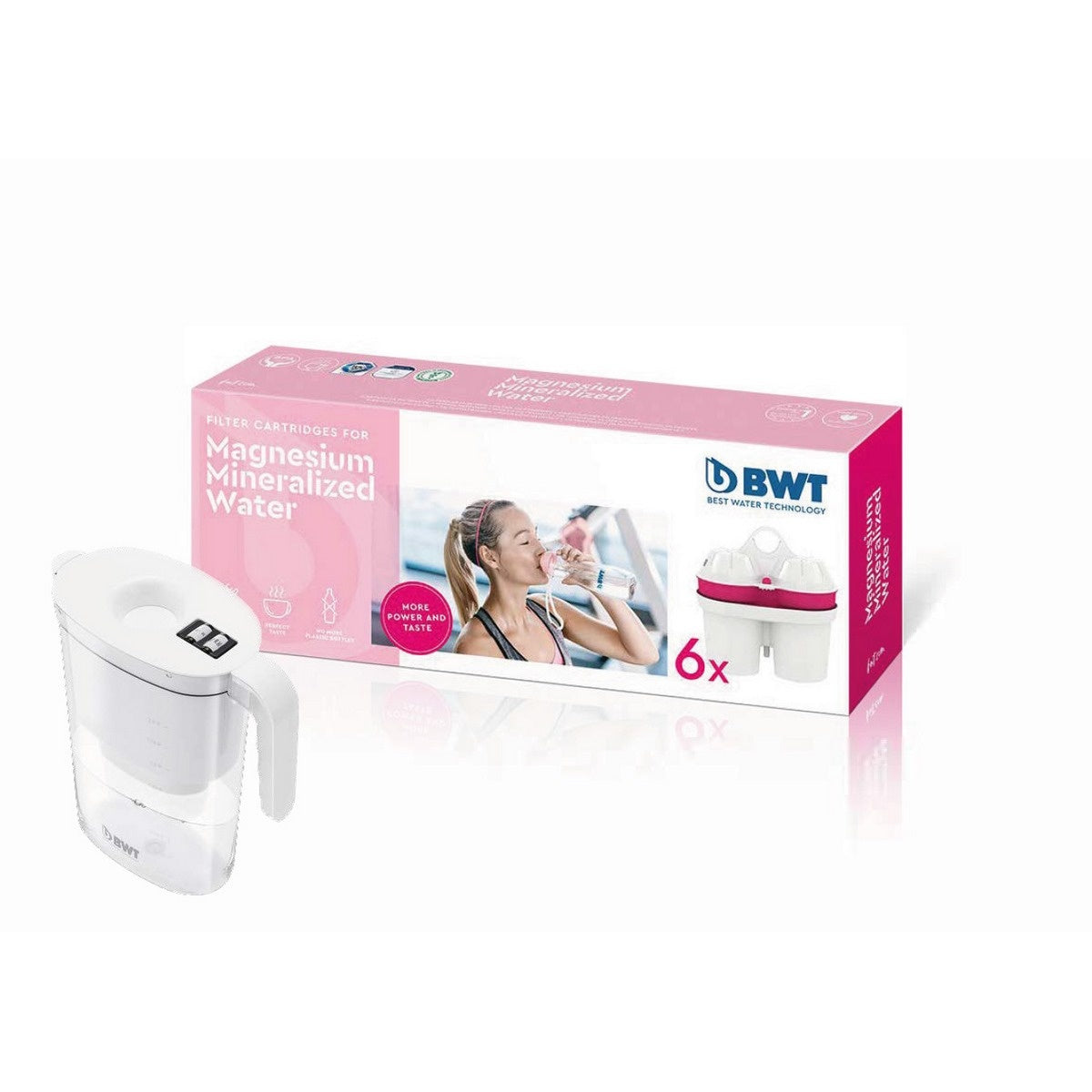 Filtrační patrona BWT Mg2 6 ks + Filtrační konvice BWT VIDA MEI 2,6l bílá