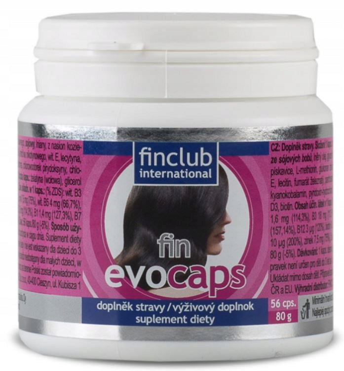 Fin FINCLUB Evocaps 56 caps. – Optimal Formula for Hair, Skin and Nails Packaging status original