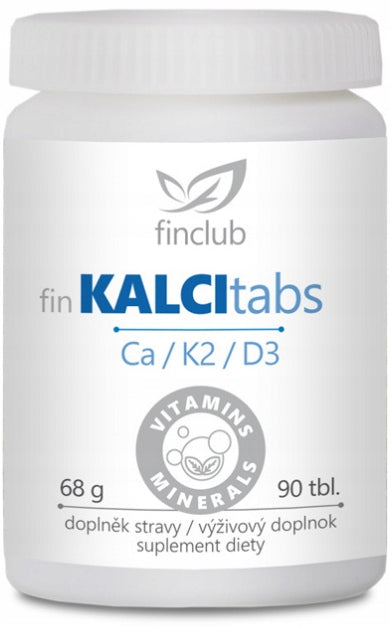 Fin Kalcitabs Calcium vitamins K2 and D3 plant vege 90 tabl. Finclub
