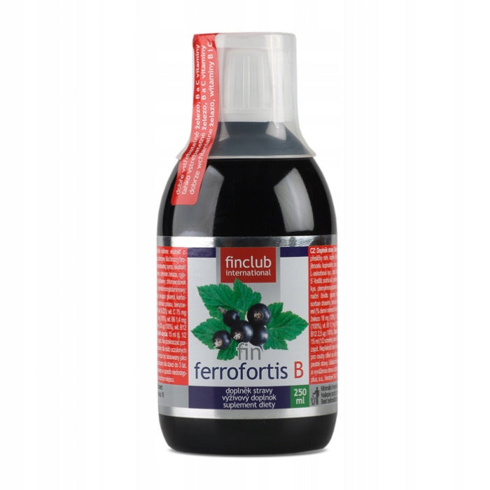 Finclub liquid 250 ml plant iron cardiovascular system Ferrofortis B Expiration date at least six months from the date of purchase