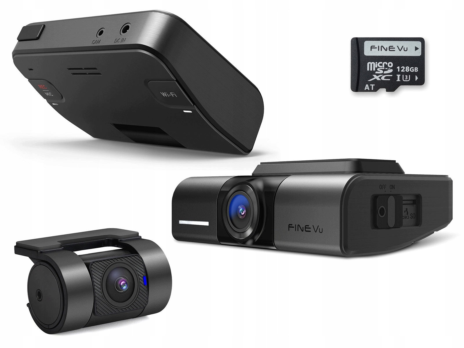 FineVu GX1000 CLOUD DVR 2xQHD WiFi GPS HDR Ai Radar + 32GB Card