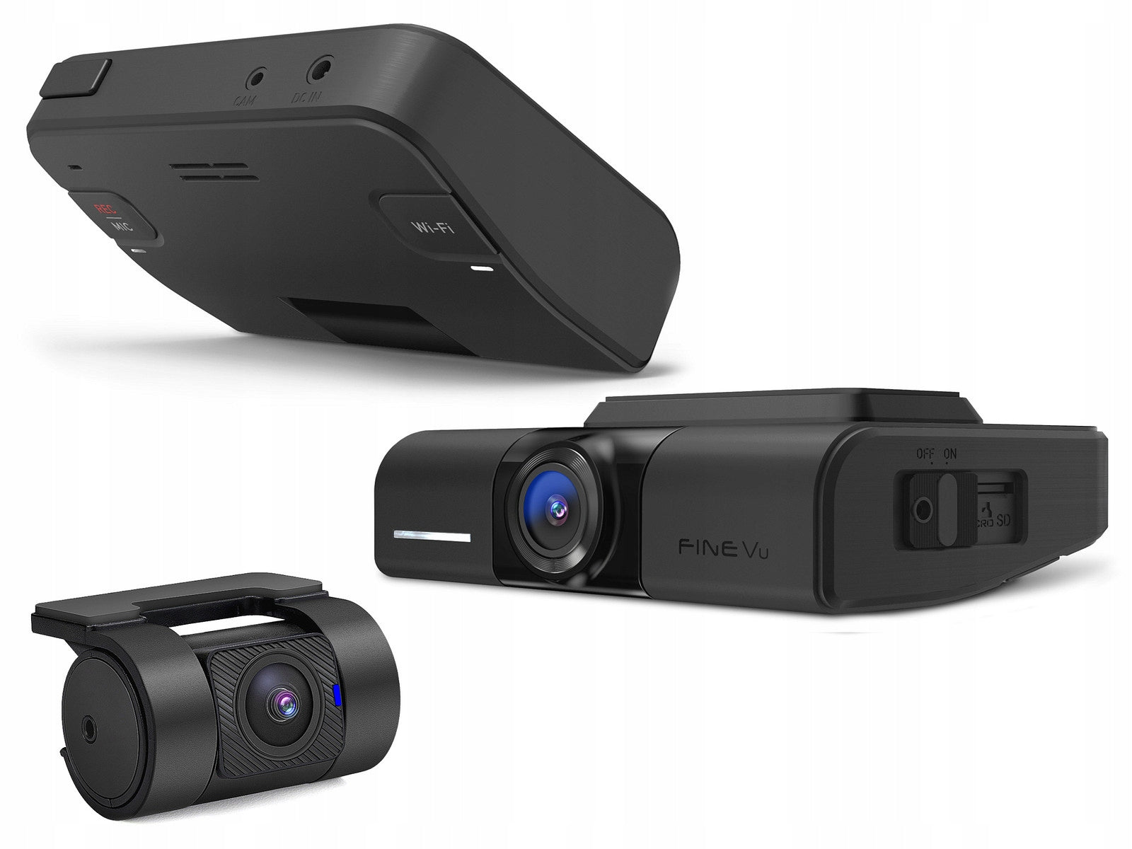 FineVu GX1100 DVR - QHD+QHD 2xHDR Wi-Fi GPS Speed Camera Cloud Manufacturer code FV-1100