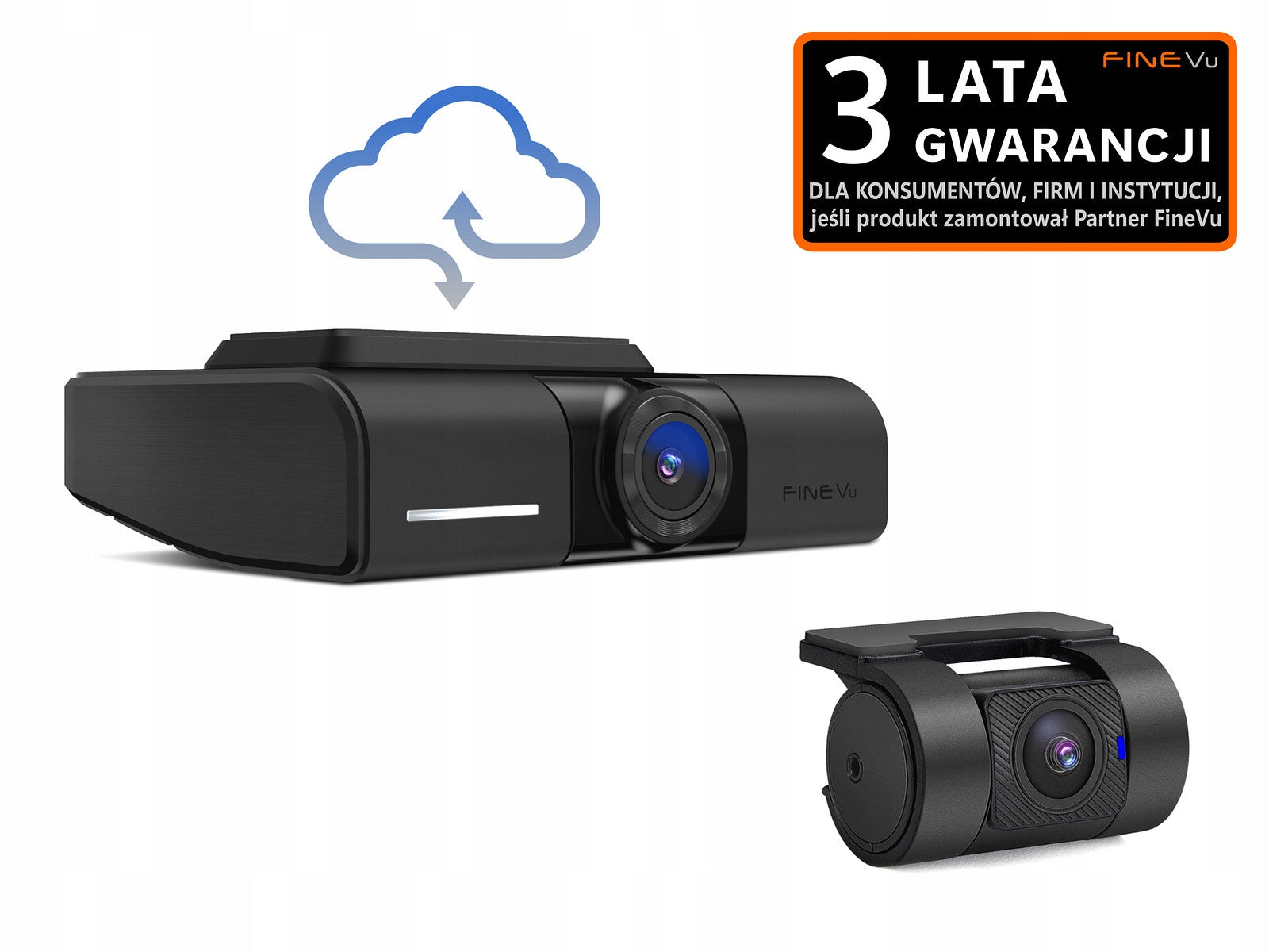FineVu GX1100 DVR - QHD+QHD 2xHDR Wi-Fi GPS Speed Camera Cloud Packaging status original