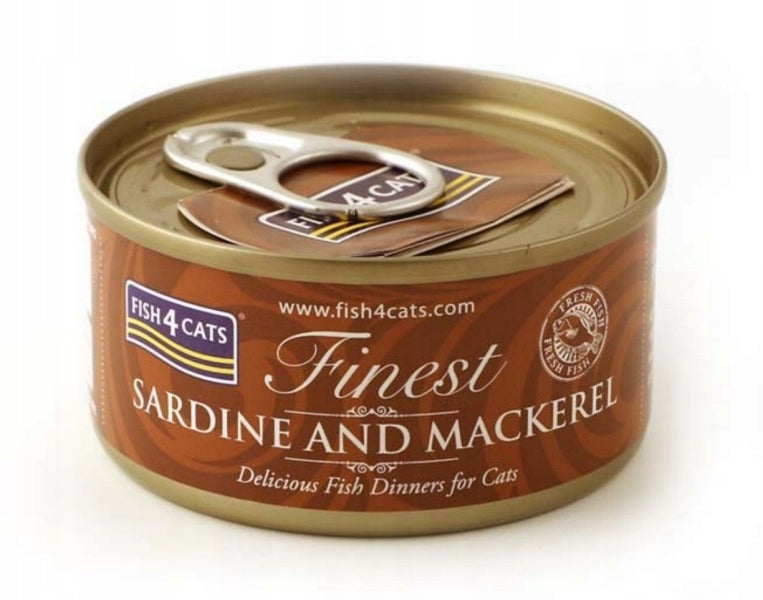 Finest Fish4Cats Sardine with Mackerel 70g Packaging status original