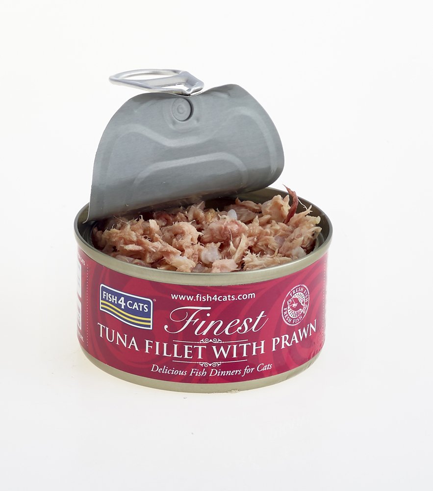 Finest Fish4Cats Tuna Fillet with Shrimp 70g Packaging status original