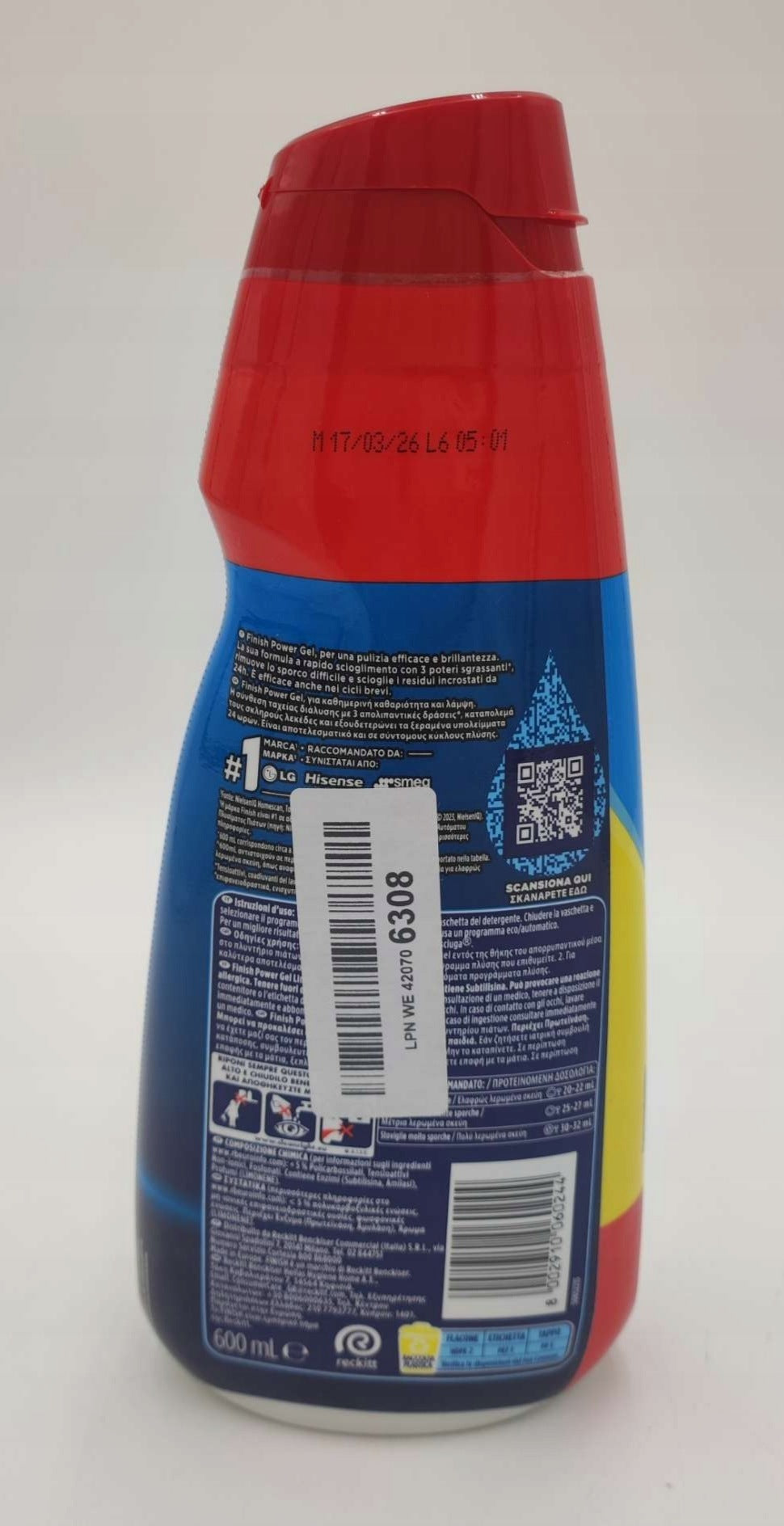 Finish All-in-1 MAX Dishwasher Gel 600 ml 30 lime Packaging status original